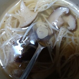 ３種のキノコ☆生姜スープ